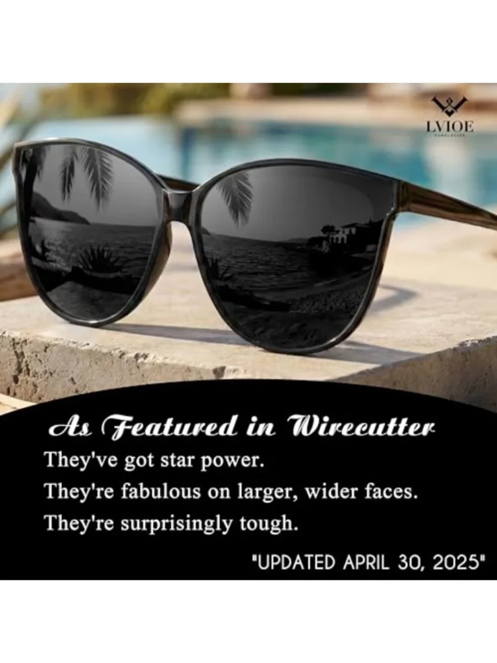 Polarized Cat Eye Sunglasses Women UV400 Oversized TR90 Frame